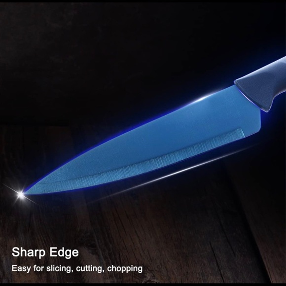 Blue knife set 6pcs Kitchen Knife Chef Set, Kitchen Knife Set Stainless Steel - Picture 2 of 6